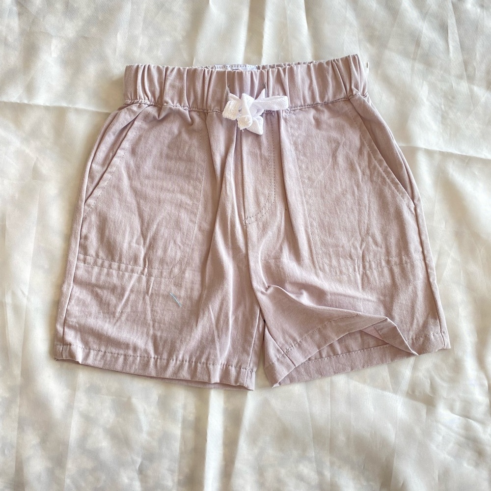 Casual Pink Elastic Waist Shorts